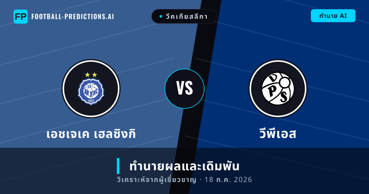 เอชเจเค เฮลซิงกิ พบ วีพีเอส — ทำนายผลและพรีวิวการแข่งขัน