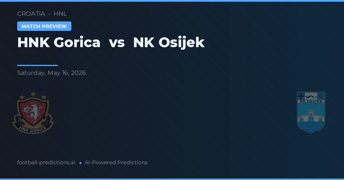 HNK Gorica vs NK Osijek — prediksi dan pratinjau pertandingan