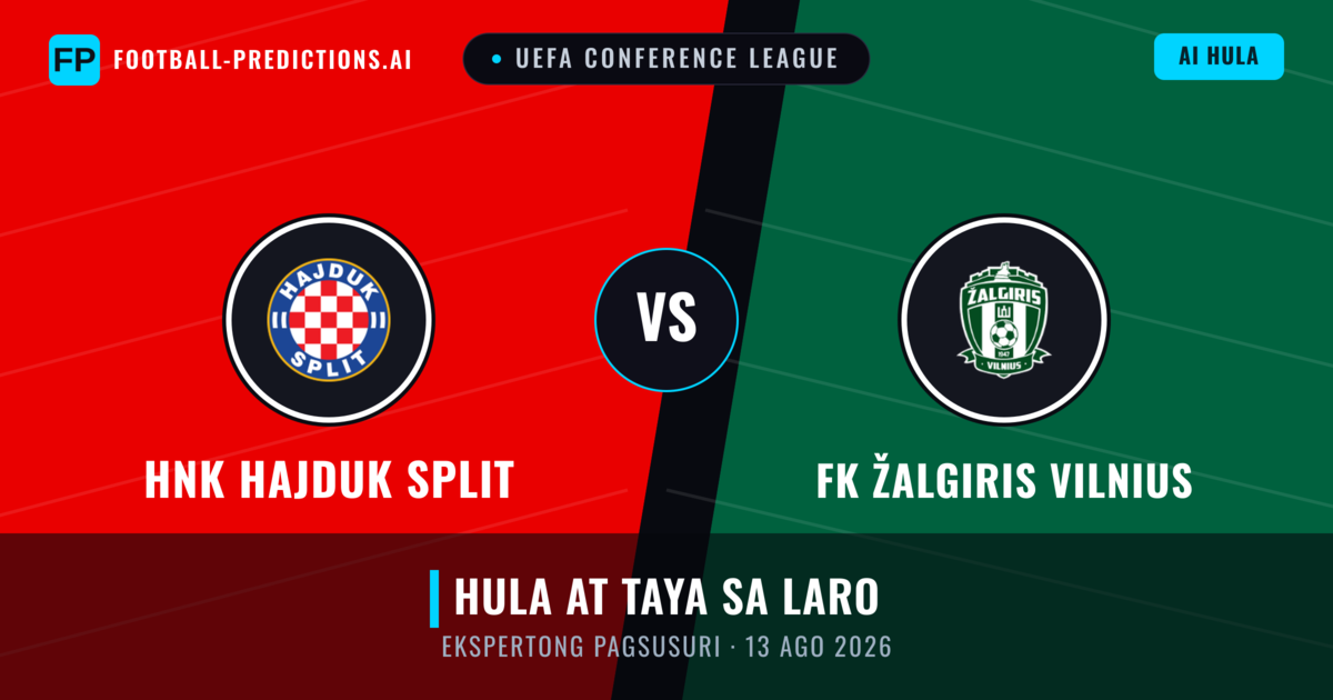 HNK Hajduk Split vs FK Žalgiris Vilnius — hula at preview ng laban