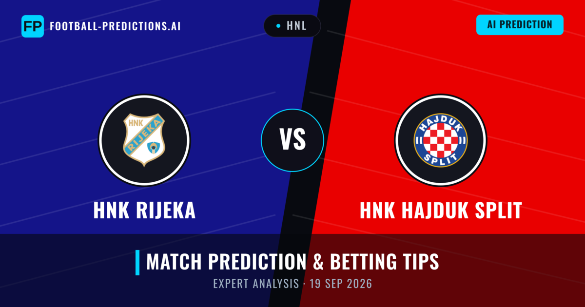 HNK Rijeka vs HNK Hajduk Split — match prediction & preview