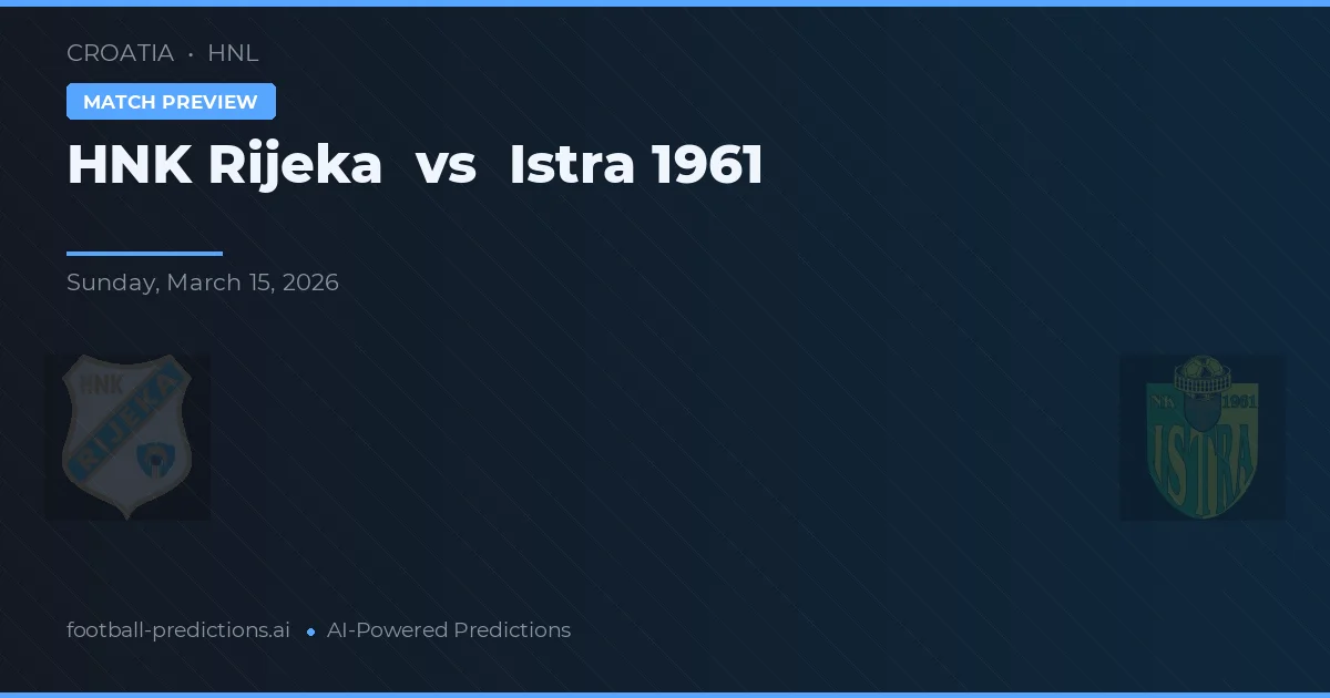 เอชเอ็นเค ริเกีย พบ อิทรา 1961 — ทำนายผลและพรีวิวการแข่งขัน
