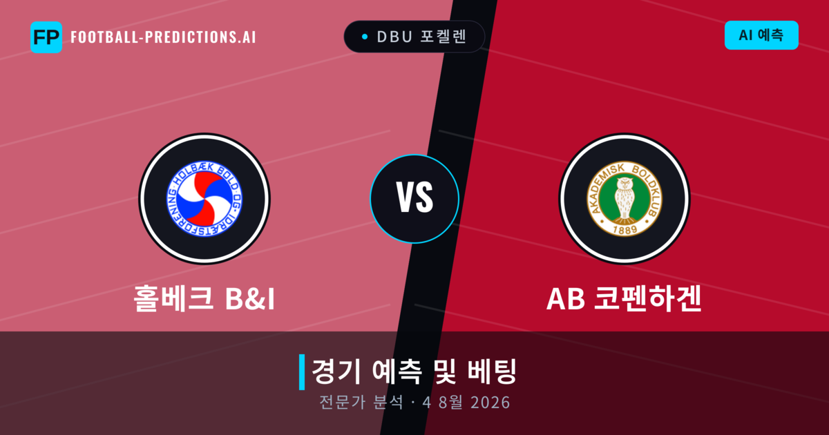 홀베크 B&I 대 AB 코펜하겐 — 경기 예측 및 프리뷰