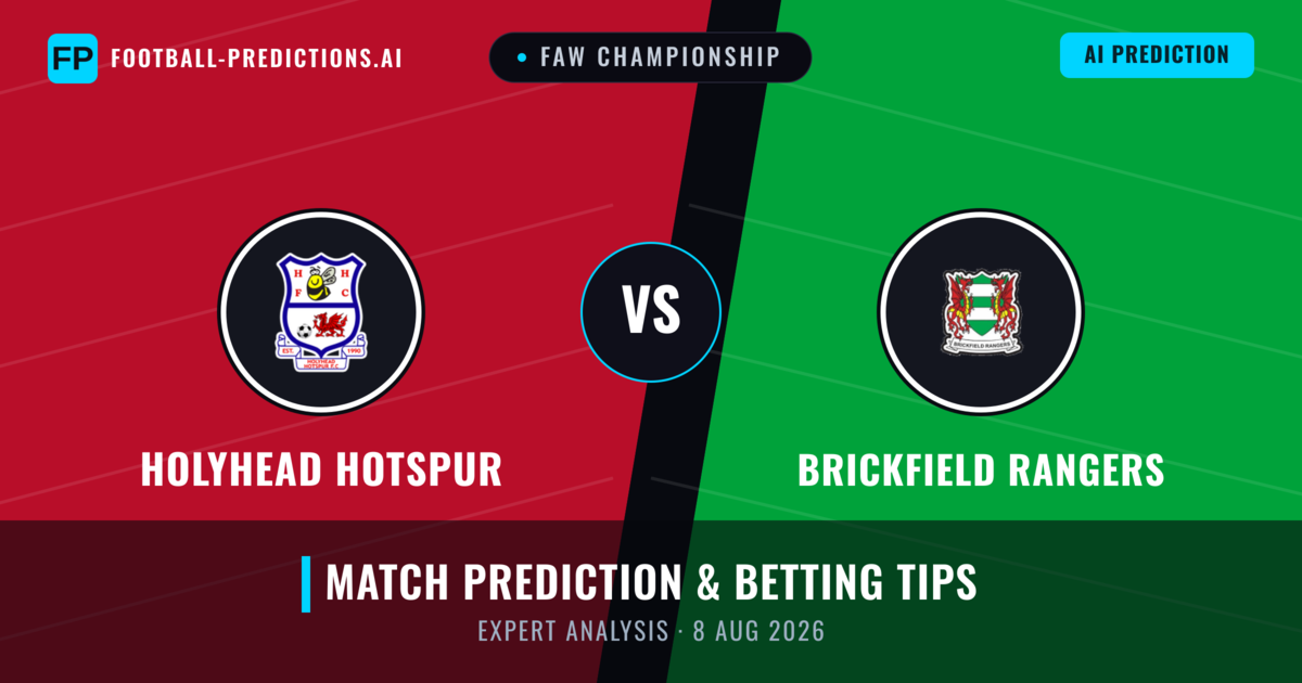 Holyhead Hotspur vs Brickfield Rangers — match prediction & preview