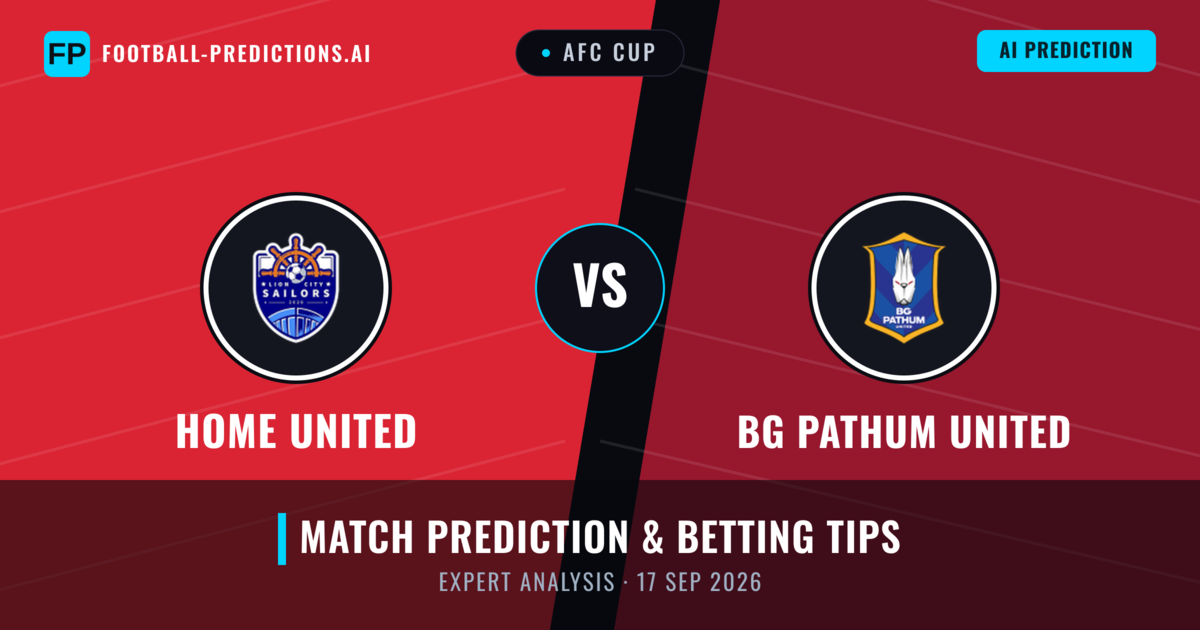 Home United vs BG Pathum United — match prediction & preview