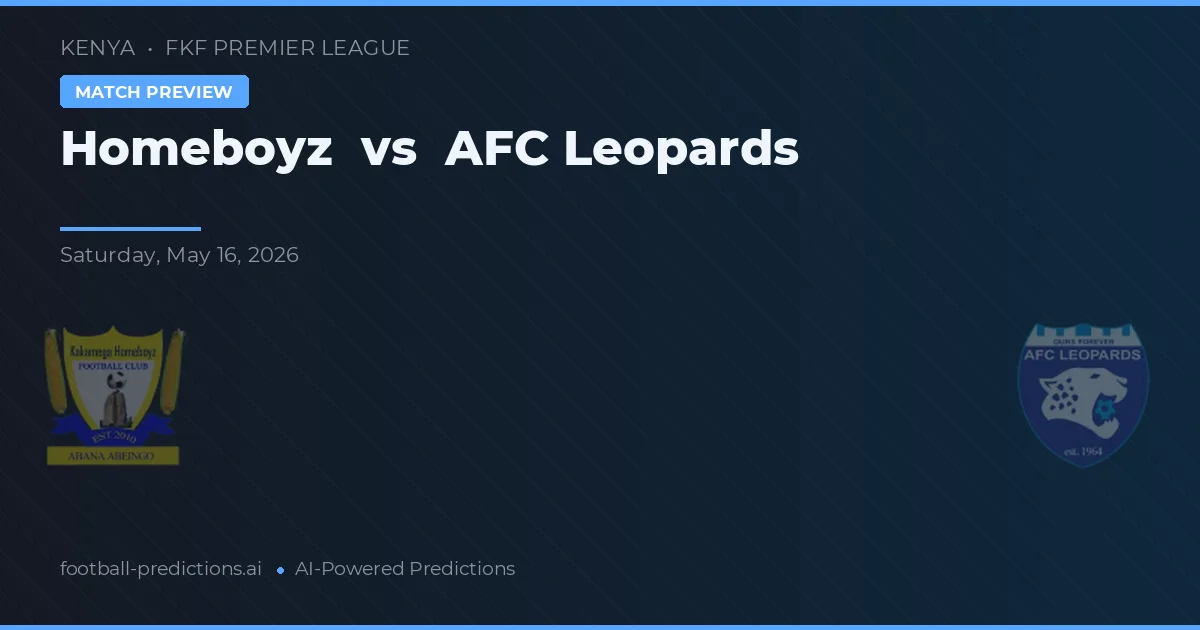 Homeboyz vs AFC Leopards — pronostico e anteprima del match