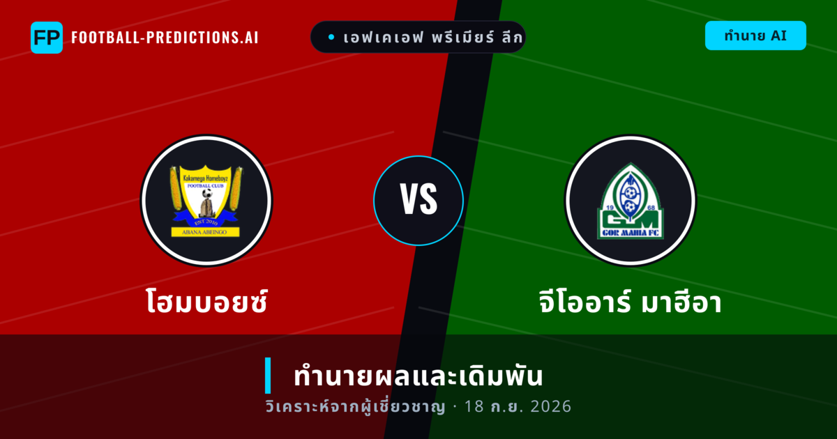 โฮมบอยซ์ พบ จีโออาร์ มาฮีอา — ทำนายผลและพรีวิวการแข่งขัน