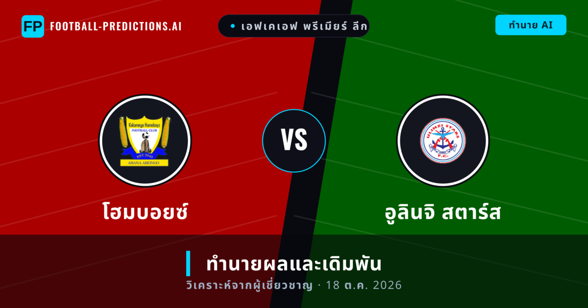 โฮมบอยซ์ พบ อูลินจิ สตาร์ส — ทำนายผลและพรีวิวการแข่งขัน