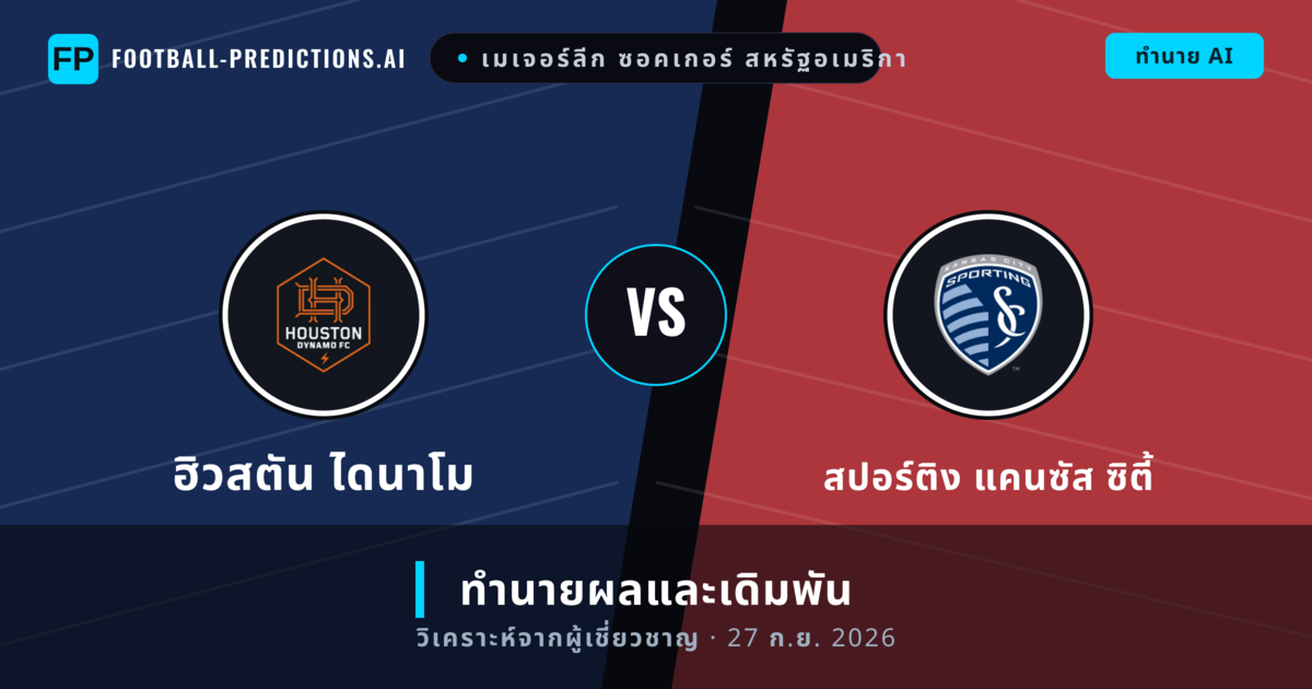 ฮิวสตัน ไดนาโม พบ สปอร์ติง แคนซัส ซิตี้ — ทำนายผลและพรีวิวการแข่งขัน