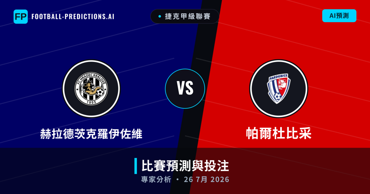 赫拉德茨克羅伊佐維 vs 帕爾杜比采 — 比赛预测和前瞻
