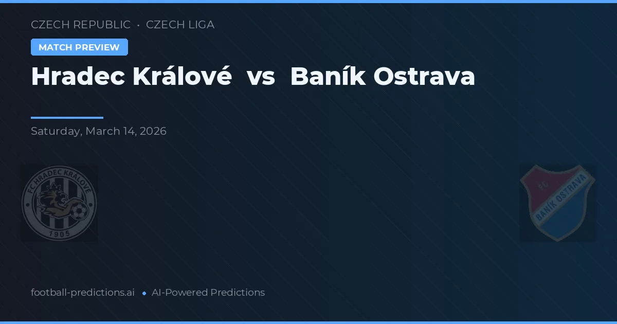 Hradec Králové vs Baník Ostrava — pronostico e anteprima del match