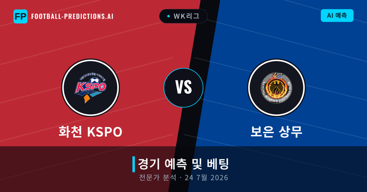 화천 KSPO 대 보은 상무 — 경기 예측 및 프리뷰