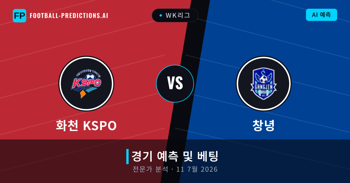 화천 KSPO 대 창녕 — 경기 예측 및 프리뷰