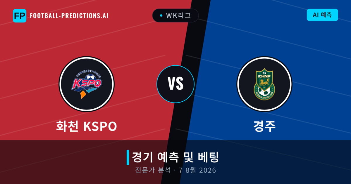화천 KSPO 대 경주 — 경기 예측 및 프리뷰