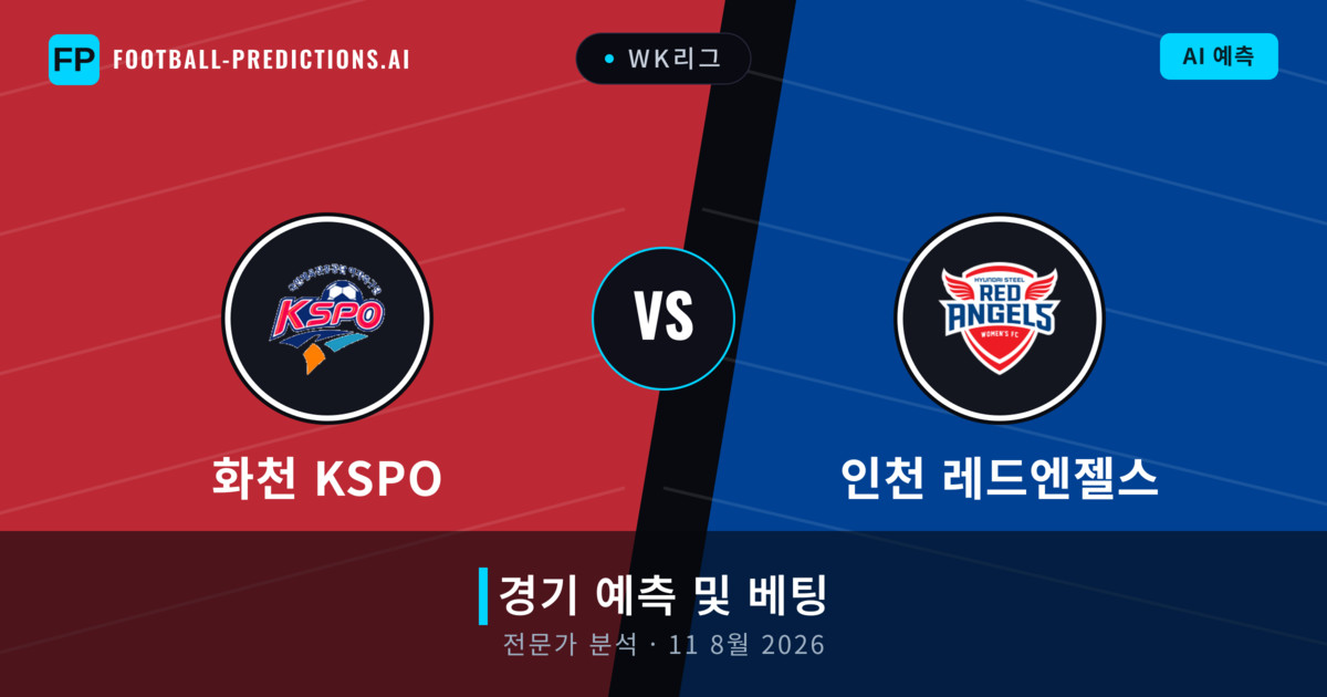 화천 KSPO 대 인천 레드엔젤스 — 경기 예측 및 프리뷰