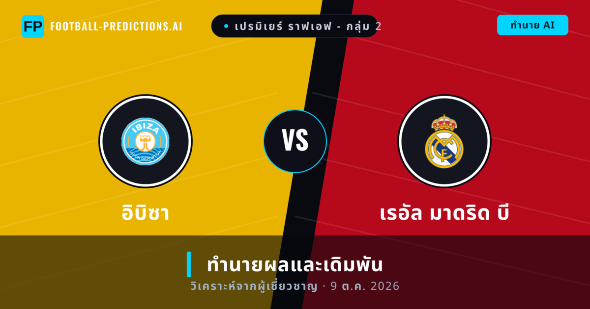 อิบิซา พบ เรอัล มาดริด บี — ทำนายผลและพรีวิวการแข่งขัน