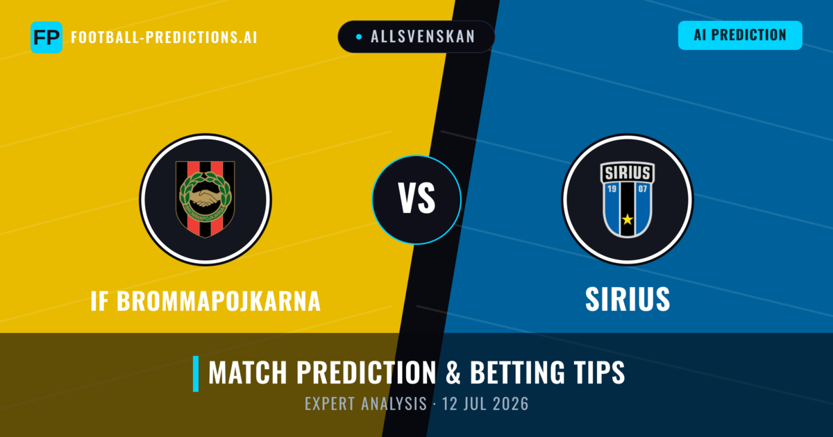 IF Brommapojkarna vs Sirius — match prediction & preview