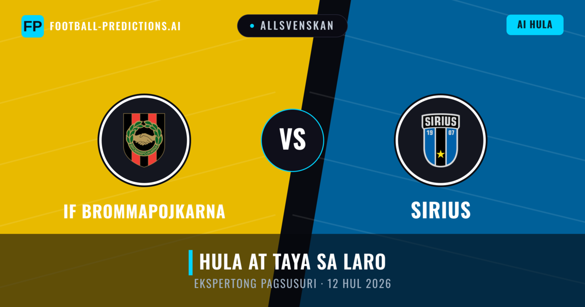IF Brommapojkarna vs Sirius — hula at preview ng laban