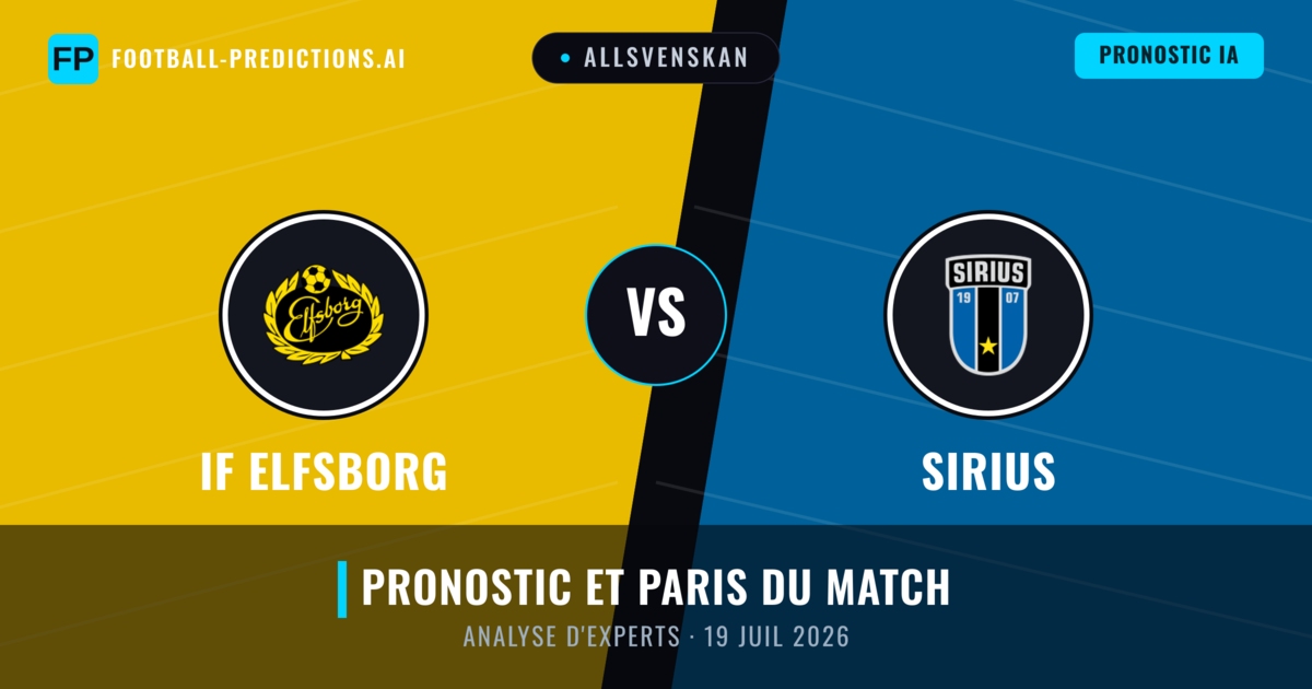 IF Elfsborg vs Sirius — pronostic et avant-match