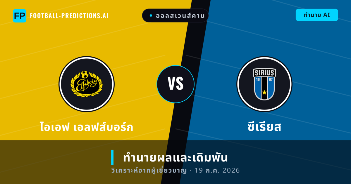 ไอเอฟ เอลฟส์บอร์ก พบ ซีเรียส — ทำนายผลและพรีวิวการแข่งขัน