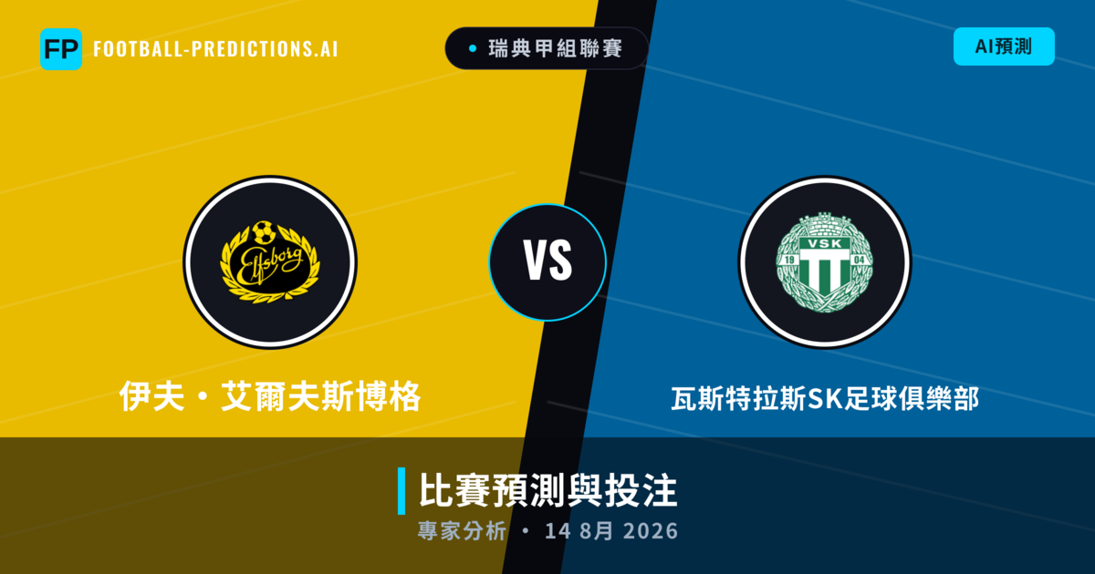 伊夫·艾爾夫斯博格 vs 瓦斯特拉斯SK足球俱樂部 — 比赛预测和前瞻