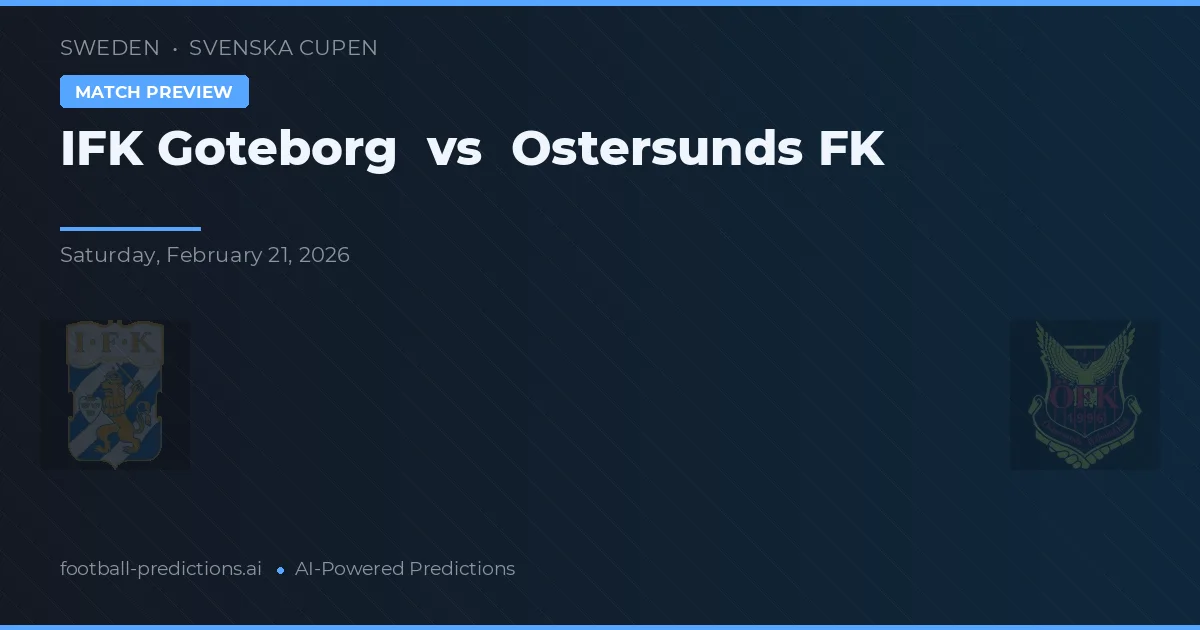 IFK Goteborg vs Ostersunds FK — match prediction & preview