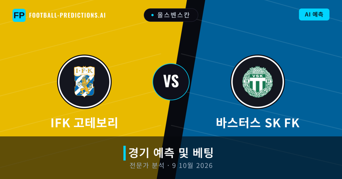 IFK 고테보리 대 바스터스 SK FK — 경기 예측 및 프리뷰