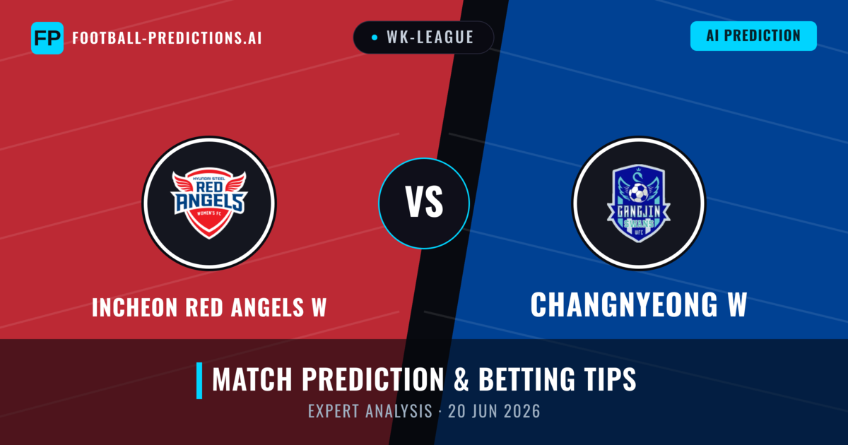 Incheon Red Angels W vs Changnyeong W — match prediction & preview