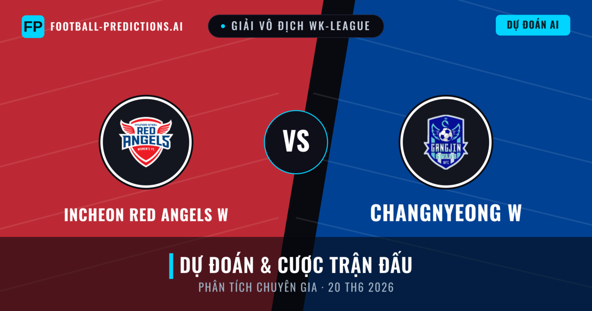 Incheon Red Angels W vs Changnyeong W — dự đoán và xem trước trận đấu