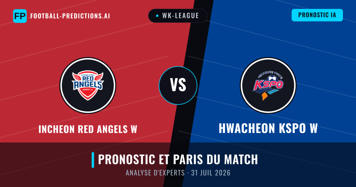 Incheon Red Angels W vs Hwacheon KSPO W — pronostic et avant-match
