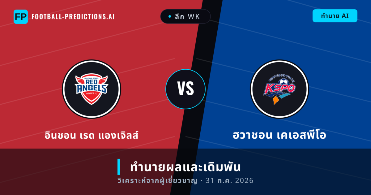 อินชอน เรด แองเจิลส์ พบ ฮวาชอน เคเอสพีโอ — ทำนายผลและพรีวิวการแข่งขัน