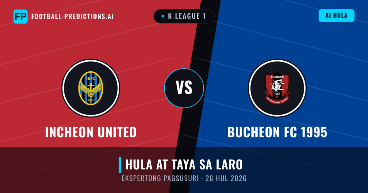 Incheon United vs Bucheon FC 1995 — hula at preview ng laban