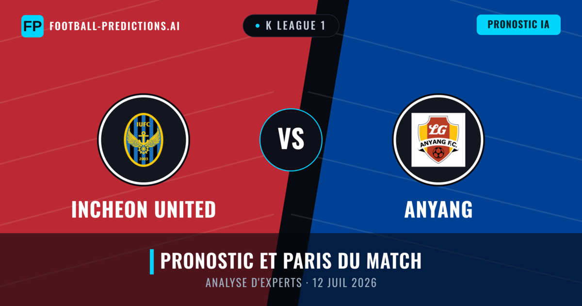 Incheon United vs Anyang — pronostic et avant-match