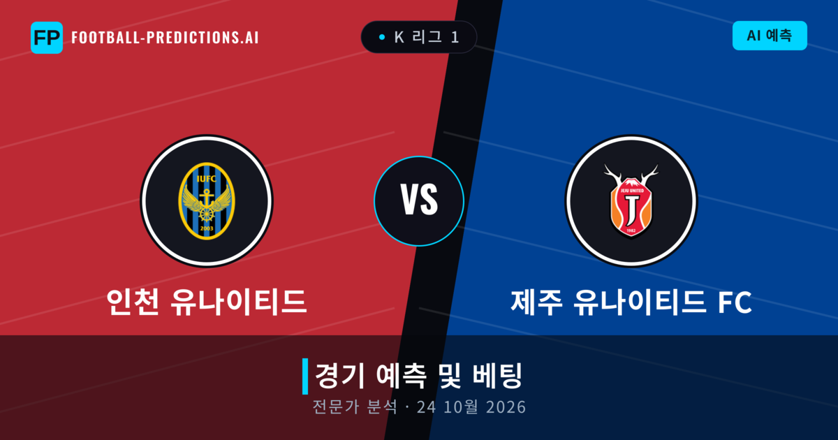 인천 유나이티드 대 제주 유나이티드 FC — 경기 예측 및 프리뷰