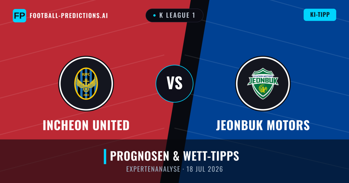 Incheon United vs Jeonbuk Motors — Prognose und Spielvorschau