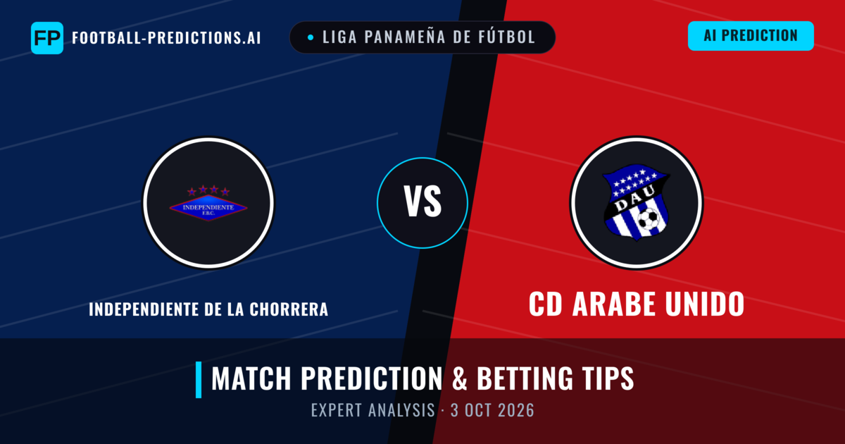 Independiente de La Chorrera vs CD Arabe Unido — match prediction & preview