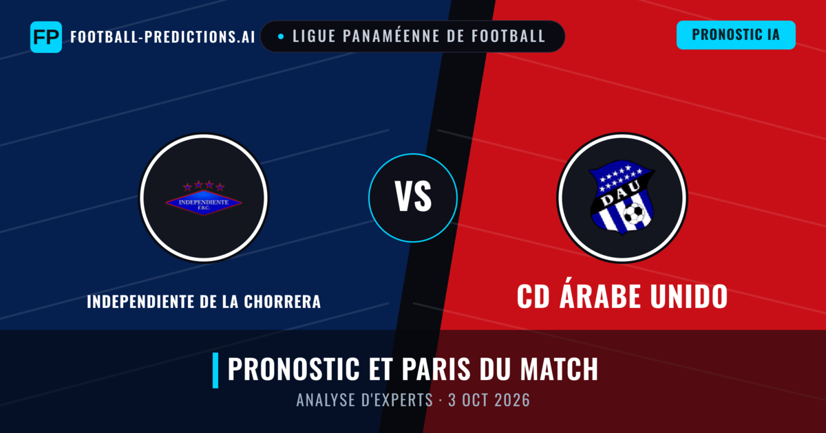 Independiente de La Chorrera vs CD Árabe Unido — pronostic et avant-match