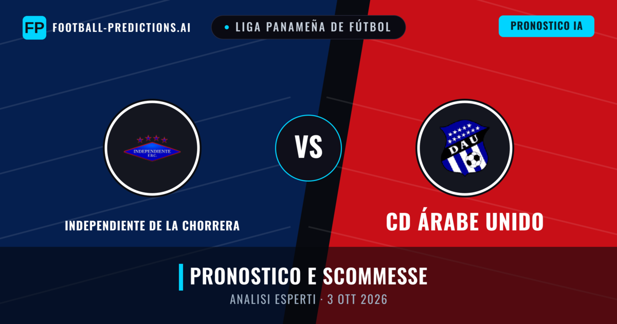 Independiente de La Chorrera vs CD Árabe Unido — pronostico e anteprima del match