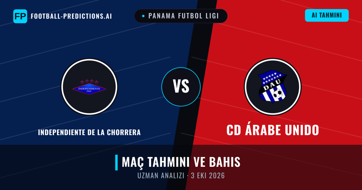Independiente de La Chorrera - CD Árabe Unido — maç tahmini ve önizleme