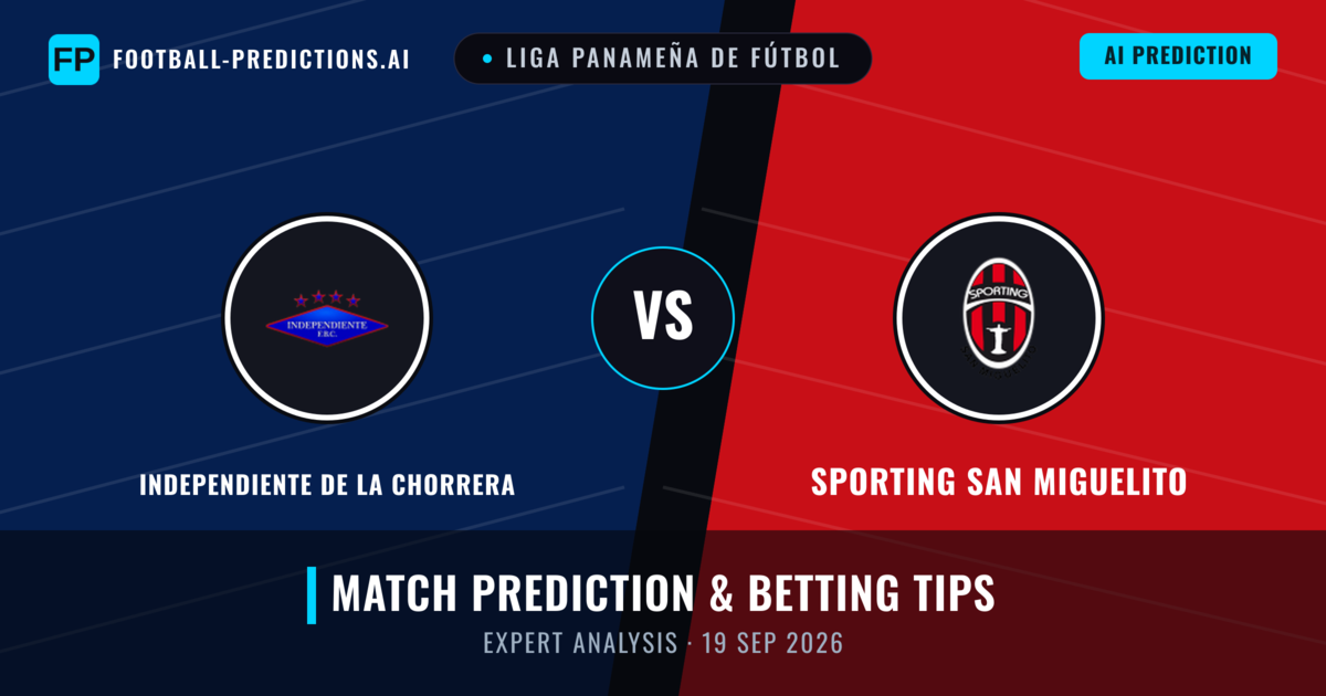 Independiente de La Chorrera vs Sporting San Miguelito — match prediction & preview