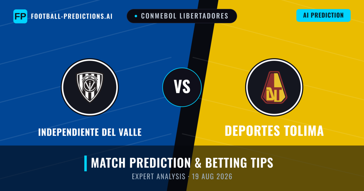 Independiente del Valle vs Deportes Tolima — match prediction & preview