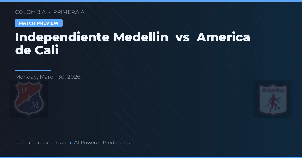 Independiente Medellín vs América de Cali — Prognose und Spielvorschau
