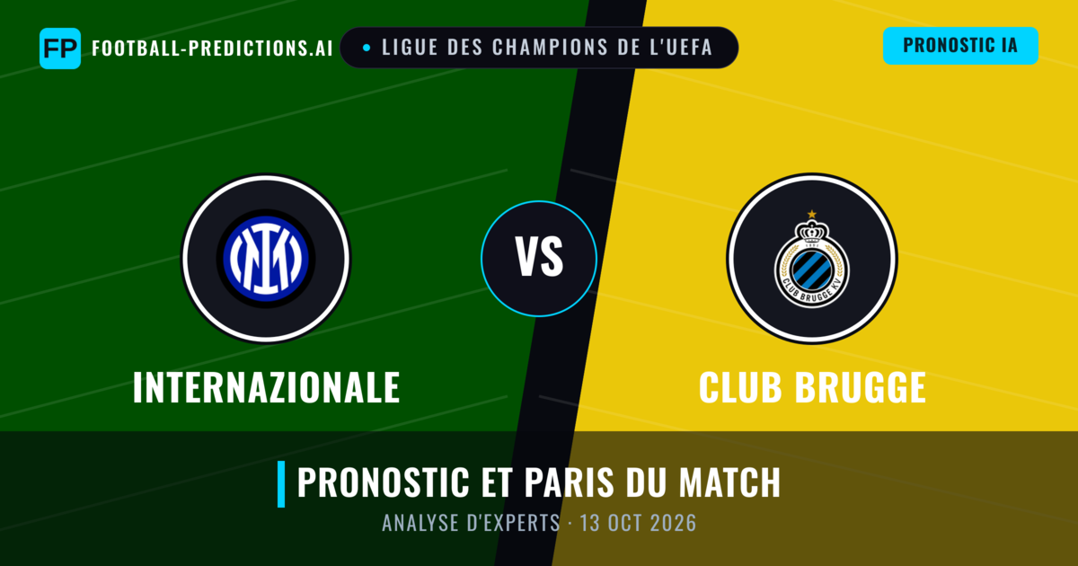 Internazionale vs Club Brugge — pronostic et avant-match