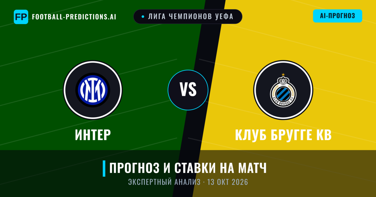 Интер – Клуб Бругге КВ — прогноз и превью матча