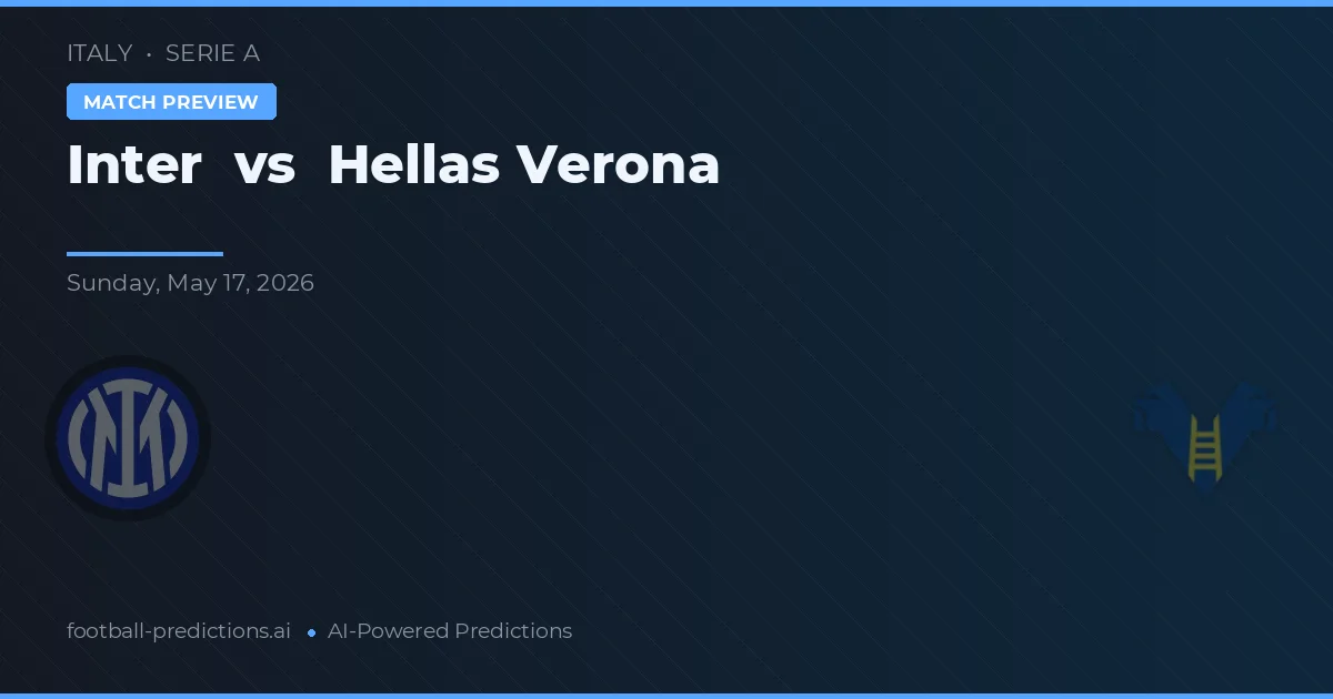 Inter vs Hòa Verona — dự đoán và xem trước trận đấu