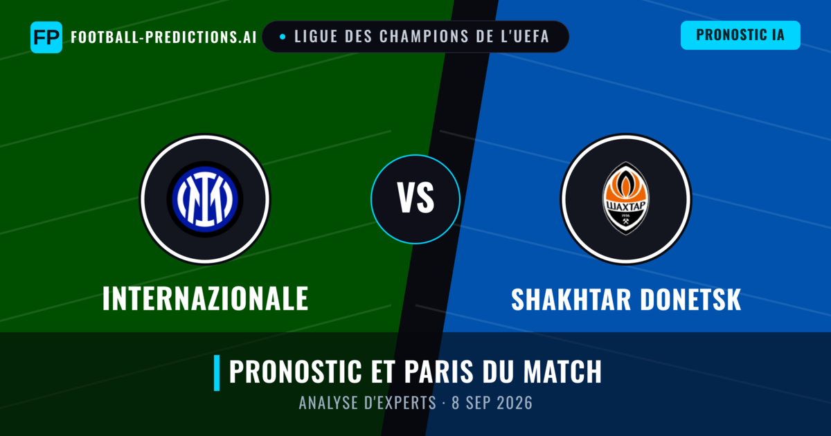Internazionale vs Shakhtar Donetsk — pronostic et avant-match