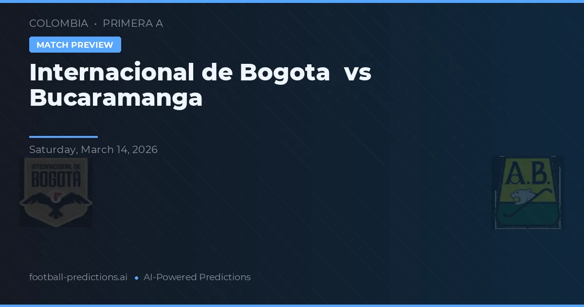 Independiente de Bogotá vs Bucaramanga — pronostic et avant-match