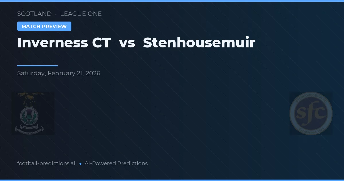 Inverness CT vs Stenhousemuir — dự đoán và xem trước trận đấu