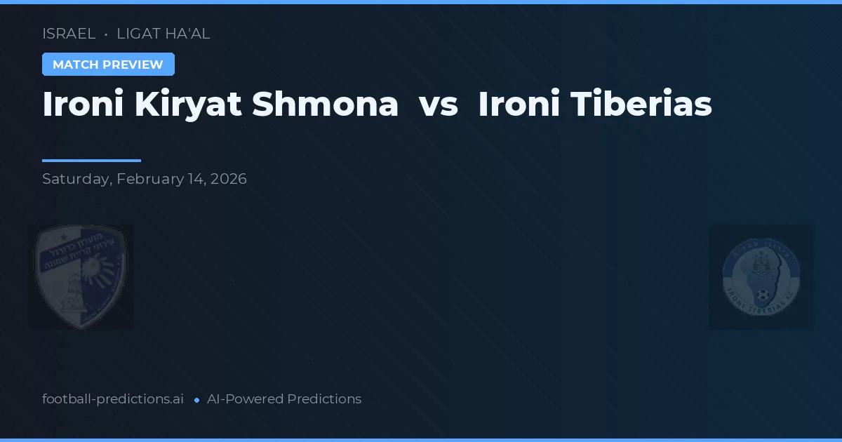 Ironi Kiryat Shmona vs Ironi Tiberias — dự đoán và xem trước trận đấu