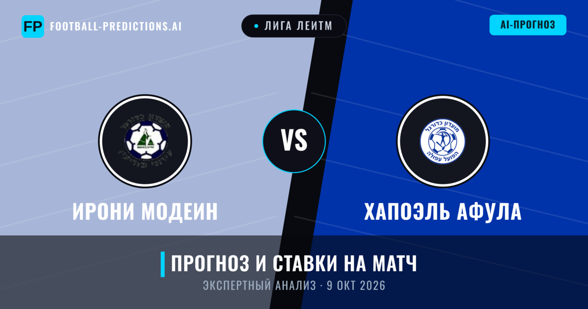 Ирони Модеин – Хапоэль Афула — прогноз и превью матча