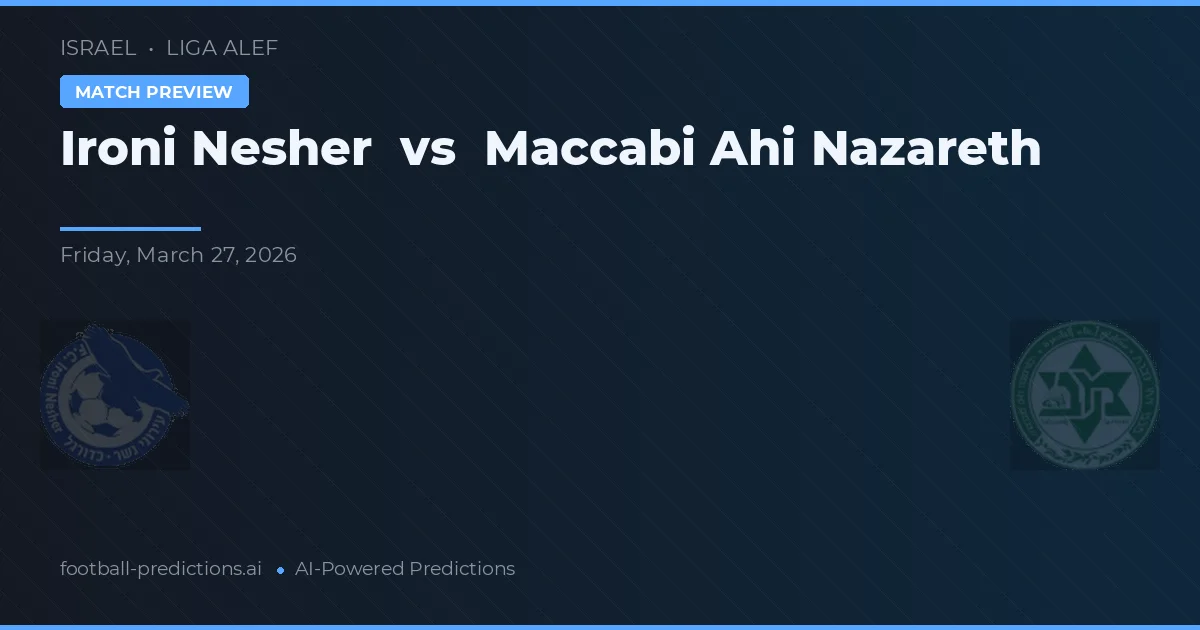 Ironi Nesher vs Maccabi Ahi Nazareth — match prediction & preview